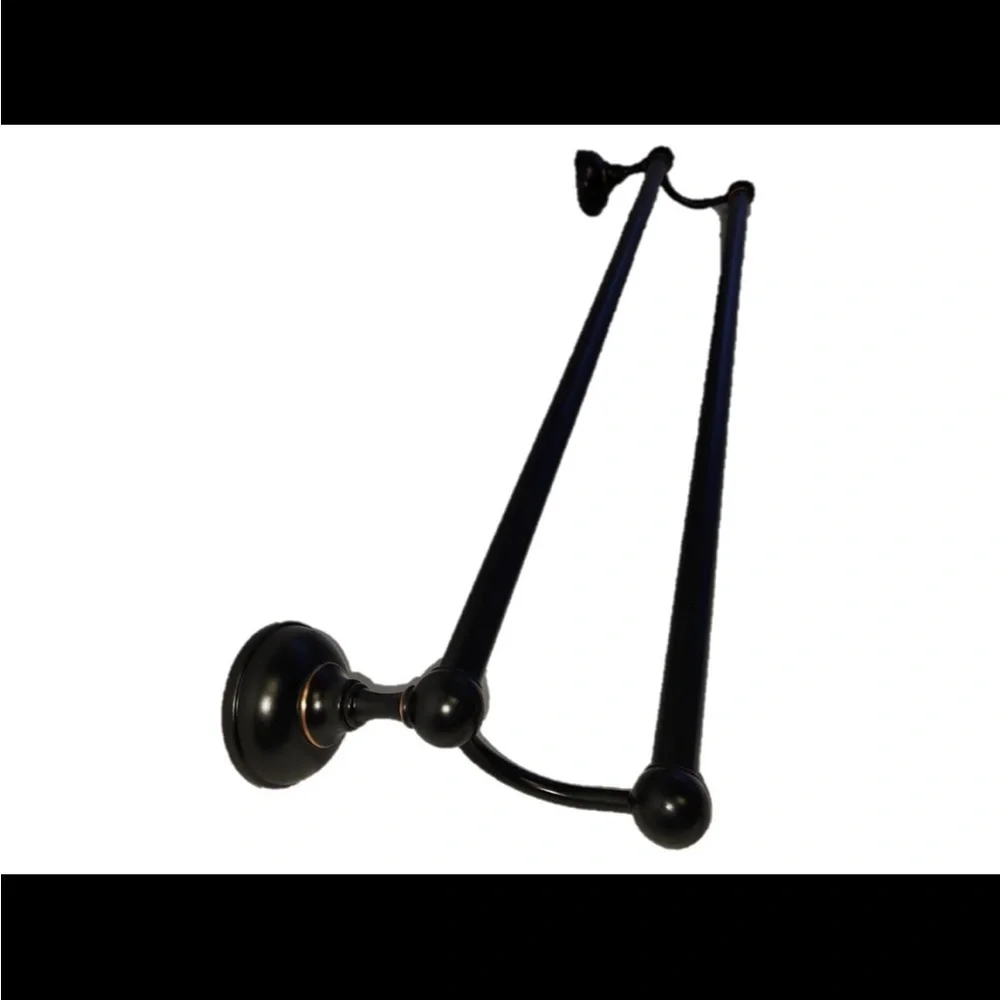 Threshold Oil-Rubbed Bronze Classic Double Towel Bar 26”